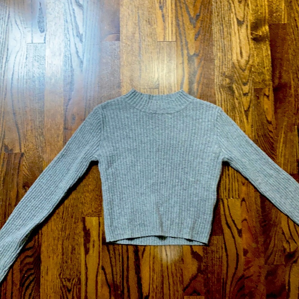 BRANDY MELVILLE cropped gray sweater
